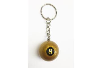 Sleutelhanger Aramith 25 mm gouden #8