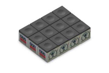 Silver Cup doosje 12 krijtjes Antraciet