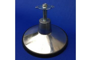 stelpoot aluminium gepolijst met ring 6 inch